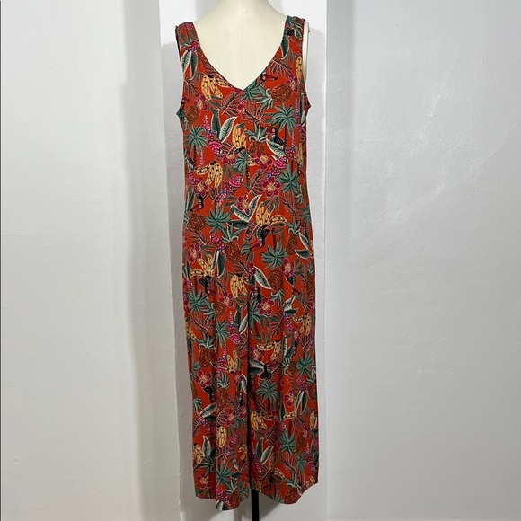 Cuddl Duds Pants - Tropical Print Jumpsuit